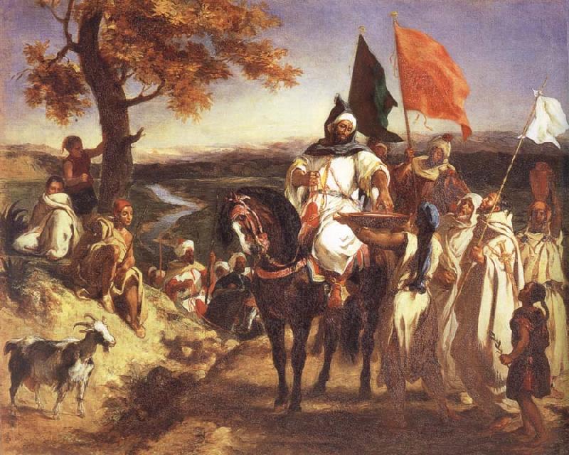 Eugene Delacroix Moroccan Chieftain Receiving Tribute oil painting picture